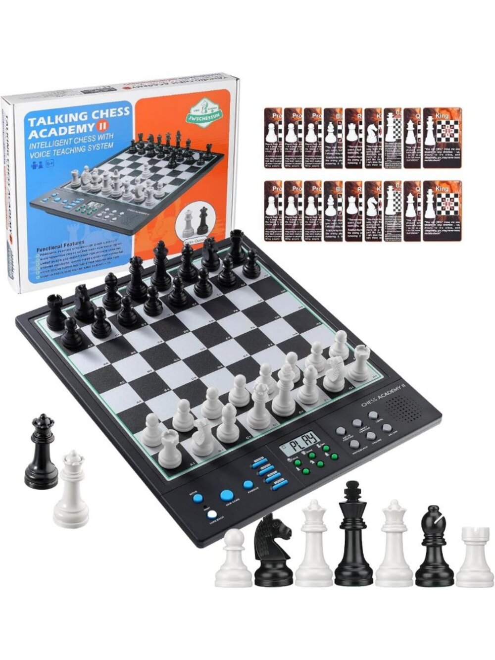 Advanced Electronic Chess Board, Smart Computer Chess Set, AI Voice Coach